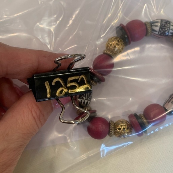 💐5/25 stretch unique art bead Aztec wood bead - Picture 6 of 6